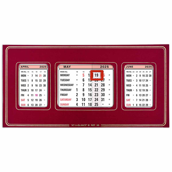 3S Refillable Desk Calendar 2025 Charfleet Book Bindery